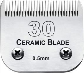 img 4 attached to Upgrade Your Dog Grooming Kit With #30 Blade Replacement: Andis/Wahl/Oster Compatible, Ceramic & Stainless Steel Blades, 1/50-Inch Cut Length (64260)