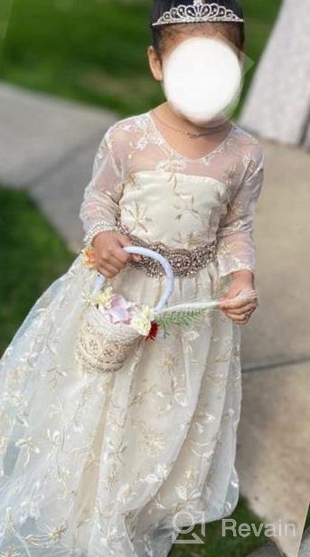 img 1 attached to Princess Burgundy Girls' Clothing: Bridesmaid Embroidered Communion Dress review by Lois Dennis