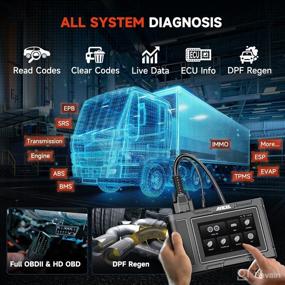 img 3 attached to 🚛 ANCEL HD3400 Diesel Scan Tool: Heavy Duty Truck Scanner for Cummins, Detroit, Caterpillar, Paccar with DPF Regen - All-System Diesel Diagnostic Tool OBD2 Scanner Truck & Car 2 in 1 Code Reader