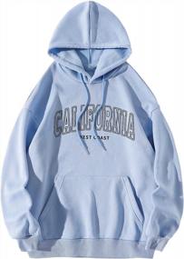 img 4 attached to SOLY HUX Women'S California Graphic Hoodie Sweatshirt With Drawstring – Casual Los Angeles Fashion Pullover