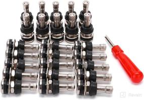 img 4 attached to 🔩 OTAUPRS 25 Pieces Bolt-in Metal Valve Stem TR416: Fits 0.453" and 0.625" Rim Holes, 1 1/2" Long + Tire Valve Core Tool