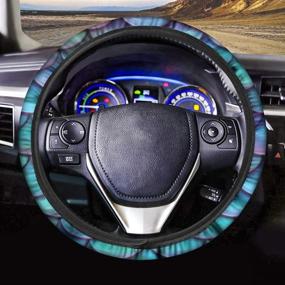 img 3 attached to 🧜 TOADDMOS 3D Blue Mermaid Fish Scale Car Steering Wheel Cover - Neoprene Automotive Steering Wheel Cover with Enhanced Grip, Sweat Absorption, and Anti-slip Features - Perfect Auto Car Wrap Cover