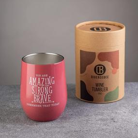 img 2 attached to DiverseBee Ruby Inspirational Thank You Wine Gifts For Women - Insulated Tumbler Cup For Wife, Sister, Girlfriend, Best Friend And More!