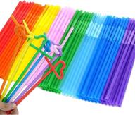 🥤 300-pack of tomnk 10.3 inch disposable flexible bendy plastic drinking straws logo