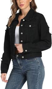 img 2 attached to 👚 Anienaya Women's Washed Button Pockets Clothing Coats, Jackets & Vests