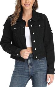 img 4 attached to 👚 Anienaya Women's Washed Button Pockets Clothing Coats, Jackets & Vests