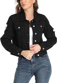 img 1 attached to 👚 Anienaya Women's Washed Button Pockets Clothing Coats, Jackets & Vests