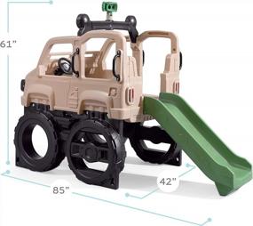 img 3 attached to Step2 Safari Truck Climber: большой детский игровой набор на свежем воздухе для часов веселья!