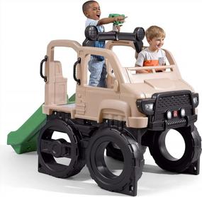 img 4 attached to Step2 Safari Truck Climber: большой детский игровой набор на свежем воздухе для часов веселья!