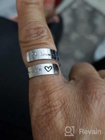 img 5 attached to Оберни кольцо Haoflower Wrap Twist: Регулируемые серебряные подарочные кольца для девочек, девушек и женщин - Вдохновляй, поддерживай и стилизуйся!