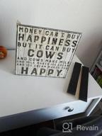 img 1 attached to Rustic Charm: Buy Cows Primitives By Kathy Farmhouse Square Box Sign review by Marta Bruns