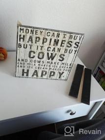 img 5 attached to Rustic Charm: Buy Cows Primitives By Kathy Farmhouse Square Box Sign