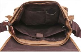 img 2 attached to Stylish And Functional 15-Inch Canvas Messenger Bag For Laptop And More
