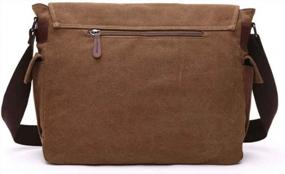 img 3 attached to Stylish And Functional 15-Inch Canvas Messenger Bag For Laptop And More