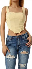img 4 attached to Vintage Streetwear Women'S Push-Up Bustier Corset Top With Tank Straps For Party And Clubwear