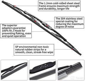 img 1 attached to 🚗 OTUAYAUTO Factory Aftermarket Windshield Wiper Blades - Compatible Replacement for Toyota Rav4 (2006-2012) - 24"+17" Front Window Wiper Set