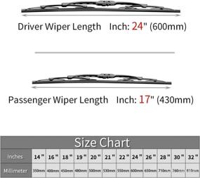 img 3 attached to 🚗 OTUAYAUTO Factory Aftermarket Windshield Wiper Blades - Compatible Replacement for Toyota Rav4 (2006-2012) - 24"+17" Front Window Wiper Set