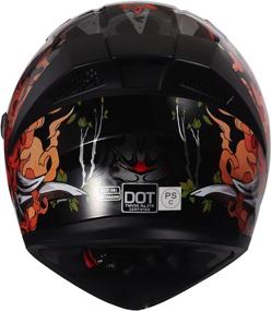 img 2 attached to 🏍️ KYPARA Full Face Motorcycle Helmet - Enhanced Safety with Extra Tinted Visor & DOT Approval for Moped ATV Cruiser Scooter