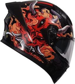 img 3 attached to 🏍️ KYPARA Full Face Motorcycle Helmet - Enhanced Safety with Extra Tinted Visor & DOT Approval for Moped ATV Cruiser Scooter