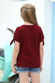 img 3 attached to GORLYA Sleeve T Shirt Pullover GOR1049: Top-notch Girls' Clothing for Tops, Tees & Blouses!