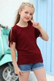 img 1 attached to GORLYA Sleeve T Shirt Pullover GOR1049: Top-notch Girls' Clothing for Tops, Tees & Blouses!