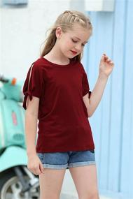 img 2 attached to GORLYA Sleeve T Shirt Pullover GOR1049: Top-notch Girls' Clothing for Tops, Tees & Blouses!