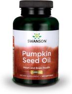 swanson pumpkin seed oil: high bioavailable essential fatty acids supplement for brain health and cardiovascular support, with herbal combination - 1000mg, 100 softgels logo