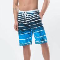 colorful stripe quick dry board shorts for men - ynimioaox swimming trunks logo