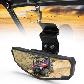 img 3 attached to 🔍 AUTV PRO Rear View Mirror - Center Convex Rearview Mirror for Polaris Ranger XP 1000 Crew (2015-2022), Ranger 1000 570 XP 900 - Can Am Defender Accessories