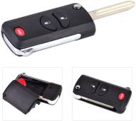 beler 2+1 button folding flip remote key keyless shell case fob compatible with chrysler dodge jeep логотип