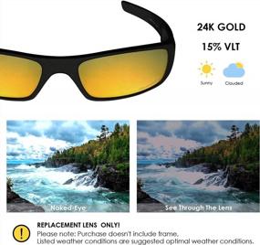 img 2 attached to Upgrade Your Oakley Crankshaft With BLAZERBUCK Anti-Salt Polarized Replacement Lenses In 24K Gold