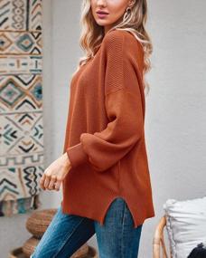 img 2 attached to Fall Fashion: Imily Bela Women'S Slouchy Oversized Tunic Sweater With Ribbed Knit, Long Sleeves, Side Slit, And Pullover Jumper Design
