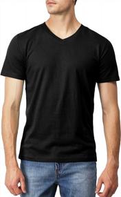 img 4 attached to H2H Mens Casual Slim Fit Short Sleeve T-Shirts Cotton Blended Soft Lightweight V-Neck/Crew-Neck