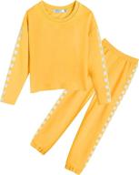 👧 girls' active greatchy tracksuit sweatsuit - sweatshirt & sweatpants clothing set логотип