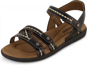 img 4 attached to Women'S CUSHIONAIRE Bartel Comfort Footbed Sandal +Comfort