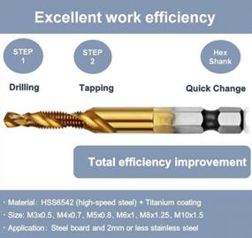 img 1 attached to Efficiently Tackle Hard Metal Projects With Aiyun'S 6-Pack Metric Drill Tap Set For Steel And Aluminum