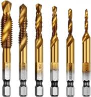 efficiently tackle hard metal projects with aiyun's 6-pack metric drill tap set for steel and aluminum logo