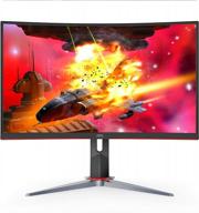 🎮 aoc frameless freesync adjustable guarantee 32" gaming monitor with 2560x1440p resolution, 165hz refresh rate, blue light filter, and swivel & height adjustment logo