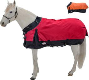 img 3 attached to 🌧️ 1200D Ripstop Waterproof Reflective All Season Horse Turnout Rain Sheet by Derby Originals: Wind Storm