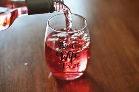 img 2 attached to Best Wife Ever Sentimental Stemless Wine Glass 🍷 - Romantic Gift for Her from Him/Husband - Libbey 15oz