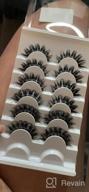 img 1 attached to D Curl Cat-Eye Faux Mink Eyelashes Wispy Thin Russian Strip 15MM 3D Natural Look 7 Pairs Pack JIMIRE review by Linda Venerable