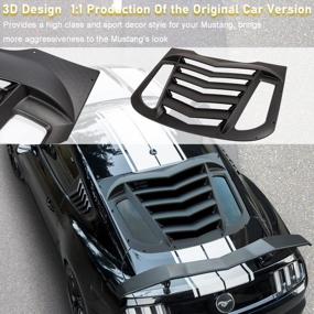 img 3 attached to Ford Mustang 2015-2021 Rear Window Louver ABS Sun Shade Windshield Cover - Matte Black