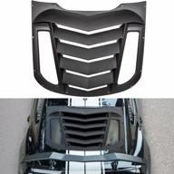 ford mustang 2015-2021 rear window louver abs sun shade windshield cover - matte black logo