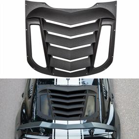 img 4 attached to Ford Mustang 2015-2021 Rear Window Louver ABS Sun Shade Windshield Cover - Matte Black