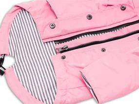 img 1 attached to 🐶 Stylish Premium Pink Dog Raincoat by Ellie Dog Wear - Size XS to XXL, Reflective Buttons, Water Resistant, Adjustable Drawstring, Pockets, Removable Hoodie