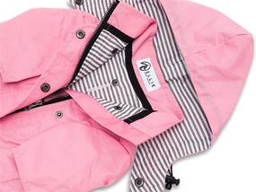 img 2 attached to 🐶 Stylish Premium Pink Dog Raincoat by Ellie Dog Wear - Size XS to XXL, Reflective Buttons, Water Resistant, Adjustable Drawstring, Pockets, Removable Hoodie