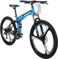 yh-g4 folding bike 26" 3-spoke mag wheels 21 speed full suspension dual disc brakes foldable mountain bicycles for mens logo