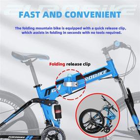 img 2 attached to YH-G4 Folding Bike 26" 3-Spoke Mag Wheels 21 Speed Full Suspension Dual Disc Brakes Foldable Mountain Bicycles For Mens