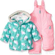 👶 stay warm and adorable with carter's baby girls 2-piece heavyweight printed snowsuit with ears логотип