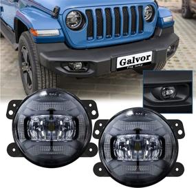 img 4 attached to 🚙 Enhance Your Jeep's Performance with Galvor 4 Inch LED Fog Light: JK TJ LJ Dodge Journey Front Bumper Lights